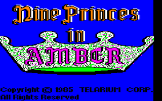 Nine Princes In Amber Title Screen